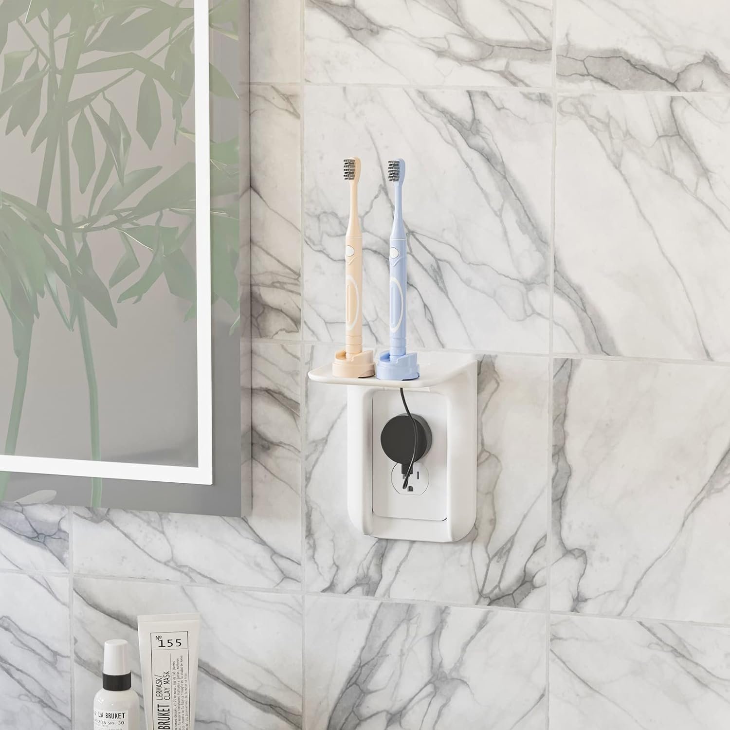 WALI Outlet Shelf Wall Holder, Standard Vertical Duplex Decorative Outlet Space Saving for Smart Home Speakers, Power Tools - Image 2